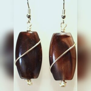 Wrapped dangle earring ED-12-018